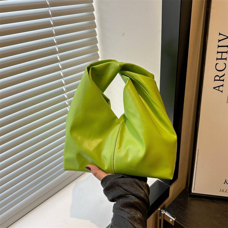 

Fashionable Retro Ruched K-style Minimalist Satchel Cloud Bag Green