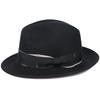 Pure Wool Top Hat Autumn and Winter British Gentleman's Hat Sunscreen Visor Hat Warm Jazz Hat Fashionable Simple Black Style
