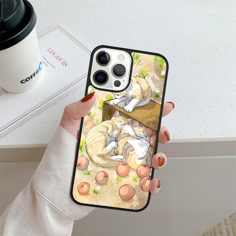 Funny Cartoon Cat Phone Case For iPhone 17 Air 16 Pro Max 15 14 Plus 12 13 Shell Cover Coque