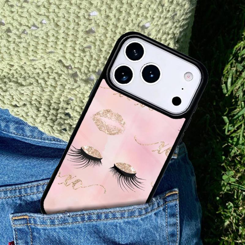 Eyes Eyelash Aesthetic phone case cover Compatible with for IPhone 17air 16e 15 14 13 12 11Pro Max 17 Air