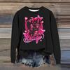 Women's Fashion Casual Long Sleeve Loose Printed Sweatshirt