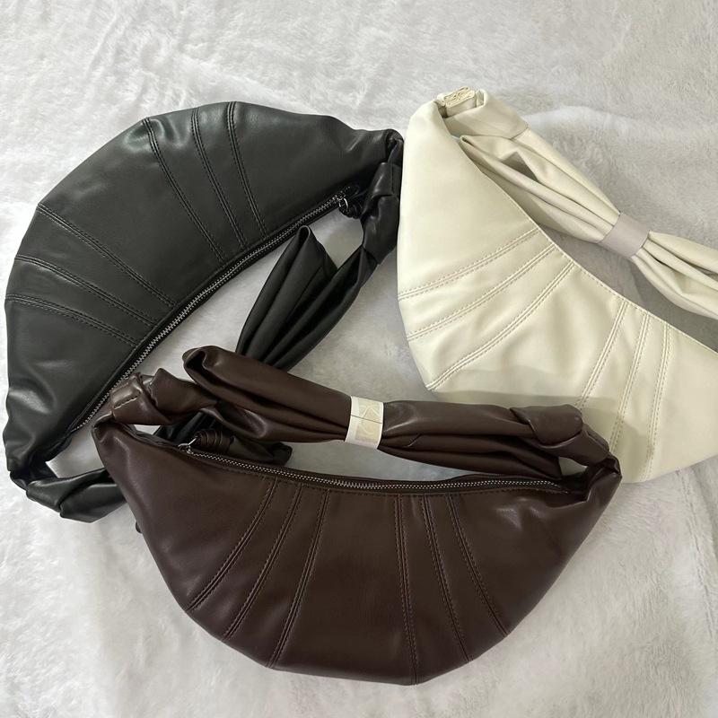 Spot Croissant Version Croissant Tasche Umhängetasche Flache Ersatzleder Knödel Tasche Schafsleder Brusttasche Schultertasche