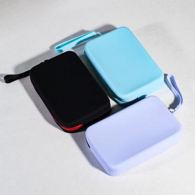Portable Large Capacity Cosmetic Storage Bag Silicone Waterproof Storage Bags Square with Zipper Makeup Pouch Outdoor