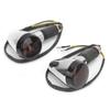 2pcs Universal Motorcycle Turn Signal Lamp Yellow Light High Visibility 12V 10mm 0.4in ThreadWhite