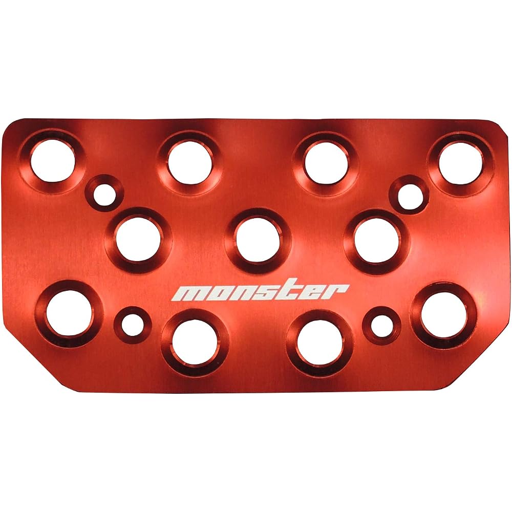 Monster Sport Red Anodized Driving Pedal Cover for Jimny JB64W JB74W AT Vehicle