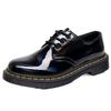 Mirror laser low-top small leather shoes women's leather British big short boots round head men's and women's couples casual