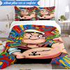 Set Biancheria da Letto con Popeye che Mostra la sua Forza, Include 1 Copripiumino e 2 Federe, Perfetto per Camera da Letto, Dormitorio, Regalo di Natale per Fan