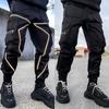 Men's Spring and Fall Multi-pocket Casual Work Pants Loose Drawstring Sweatpants