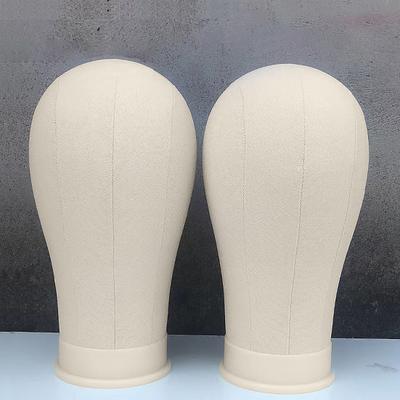 Kit de cabeza de bloque de lienzo, maniquí de estilo de entrenamiento, cabeza de peluca DIY, Material de lona de espuma duradera, soporte para pelucas