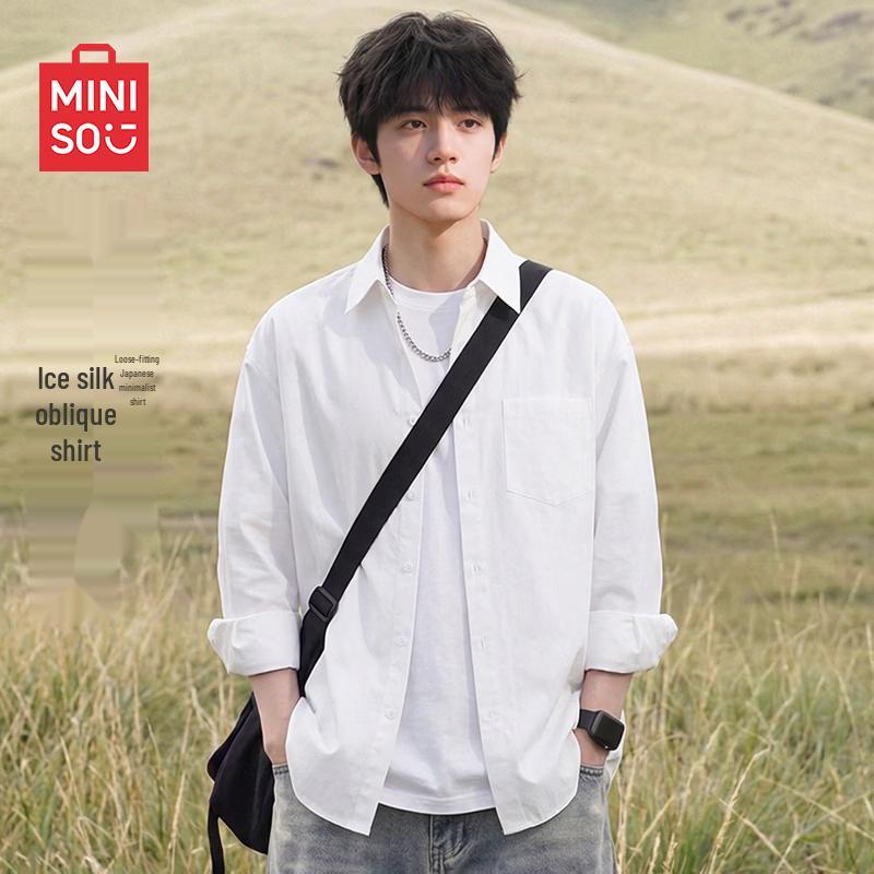 MINISO Men's Ice Silk Long Sleeve Shirt