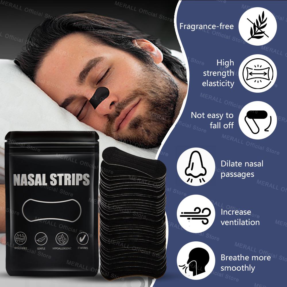 30/60/90/150Pcs Breath Nasal Strips Breathing Stop Snoring Nose Patch Good Sleeping Patch Easier Breath Sleep Aid Nasal Strips