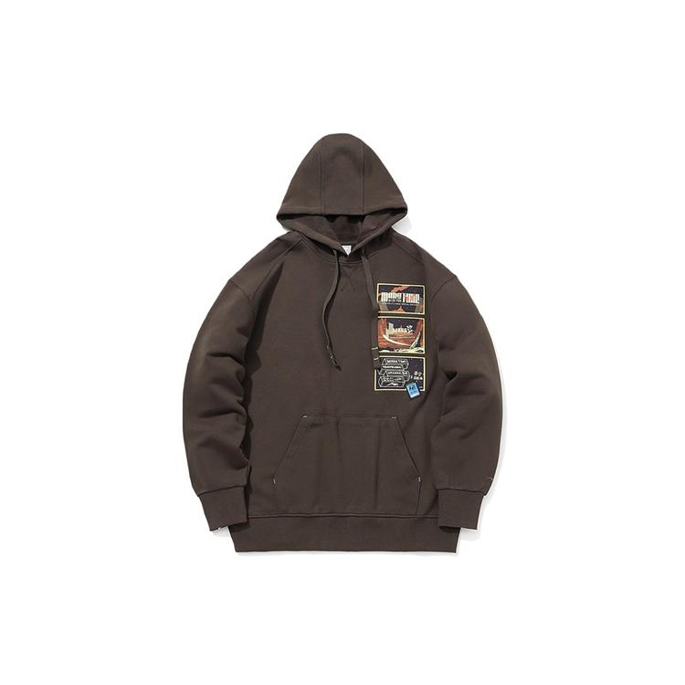 Li Ning x YOUXIONGMAO Sweatshirt Men s Black Brown AWDQC67-4 S