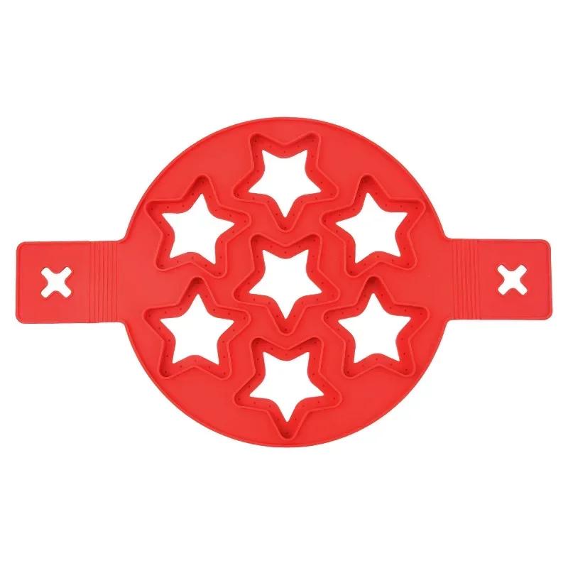 Silicone Egg Frying Mold Egg Pancake Ring Nonstick Soufflé Making Mould Reusable Pancake Maker Cooking Tools Kitchen Accessories