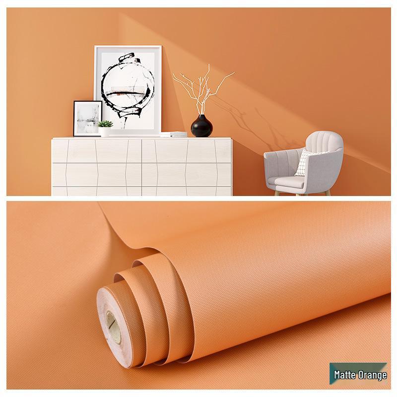 Self-Adhesive Waterproof Wall Stickers for Bedroom & Living Room - Thickened, Solid Color, Moisture-Proof, Ideal for Walls & Cupboards