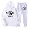 New Men's European & American Hoodie Sweatshirt Two-Piece Casual Sportswear Set