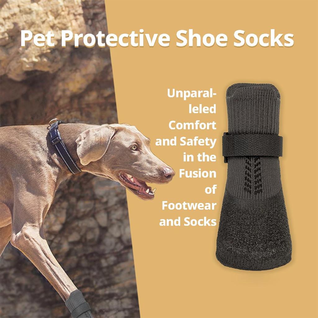 4 st Husdjur Snöstövlar Vinter Varma Halkfria Hundskor Frostskydd Snöstövlar Förtjockade Husdjurs Tassskyddsskor Utomhus Hundtillbehör