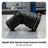 Elbow Hose Connector with Retaining Clip Easy To Install Fitting Standard