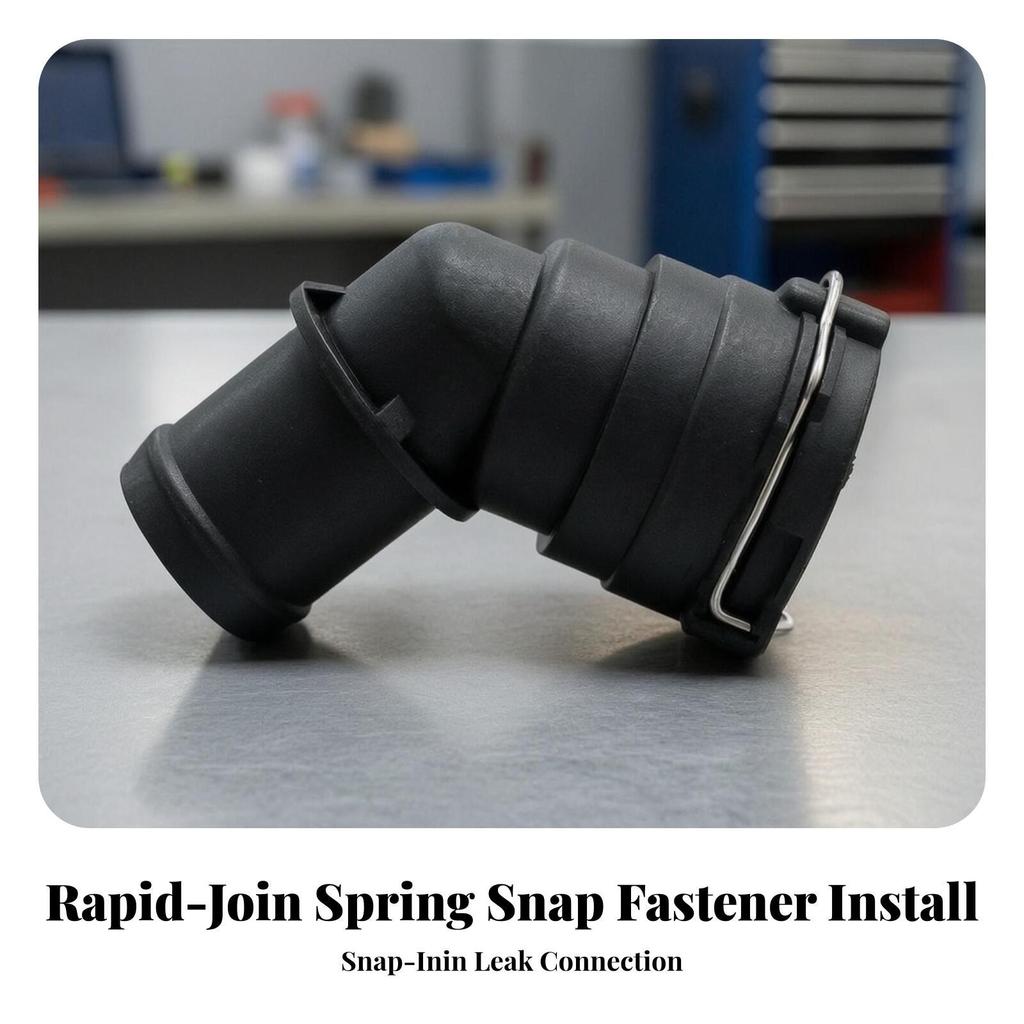 Elbow Hose Connector with Retaining Clip Easy To Install Fitting Standard