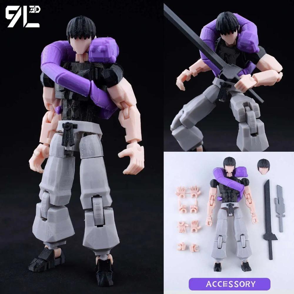 9L3D Printed Lucky Dummy 13 Jujutsu Kaisen Fushiguro Toji Anime Multi-Jointed Shapeshift Toys Action Figures Mannequin Model