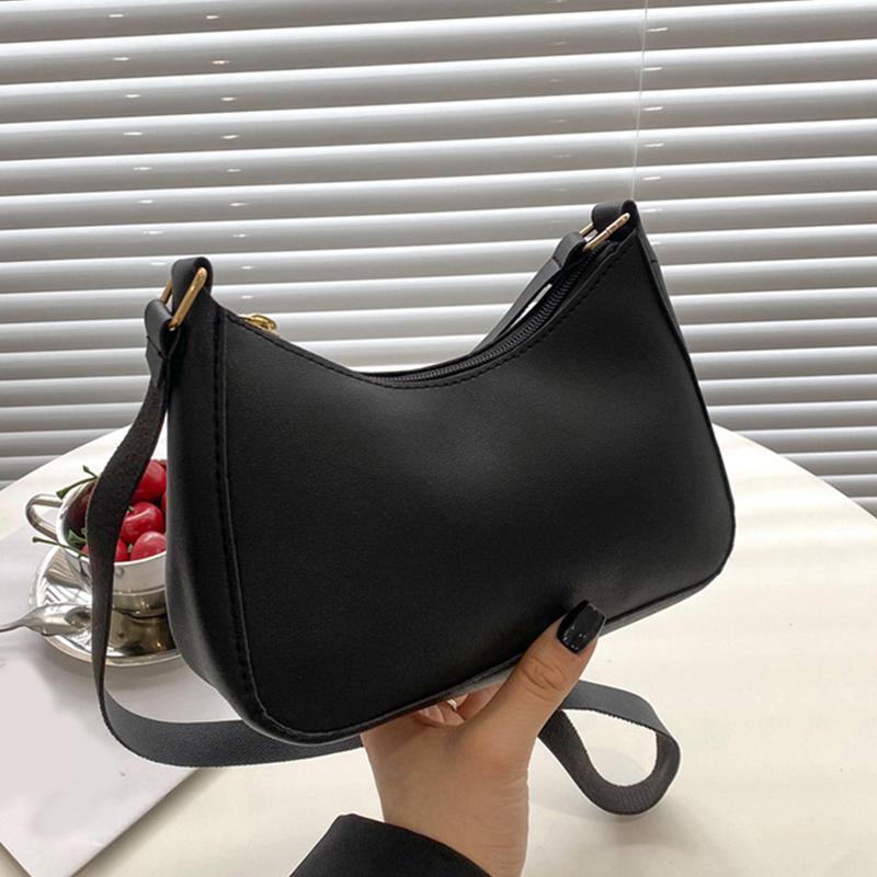 Retro Solid Color PU Leather Shoulder Underarm Bag Women's Fashi Handbags Hobos Purses and Handbag Ladies Crossbody Bags