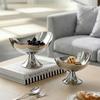 Silver Plated Iron Desktop Storage Tray Ornaments Crafts Home Livingroom Dining Table Snack Fruit Storage Plate Decoration Items