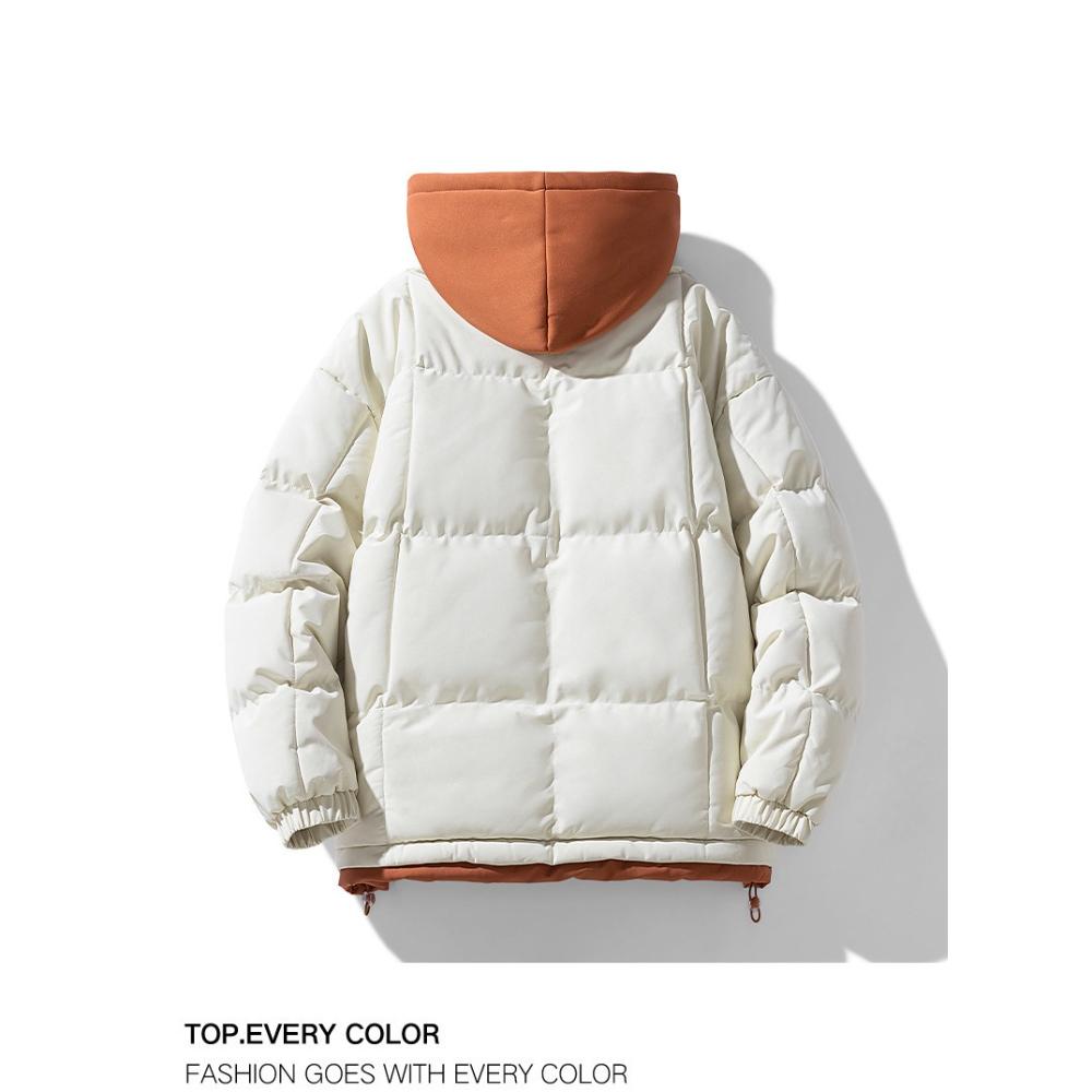 Winter Warm Hooded Jackets for Men Casual Windproof Coat Padded Thicken Parka Jacket Men's Quilted Full Zip Windbreaker Insulated Jackets with Hood