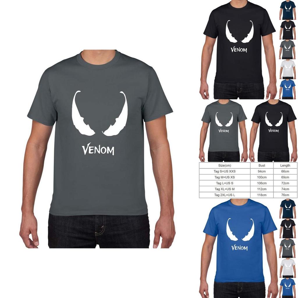Stylish Comic Venom Spider-man Men Short Sleeve Crew Neck T-shirt For Casual Wear
