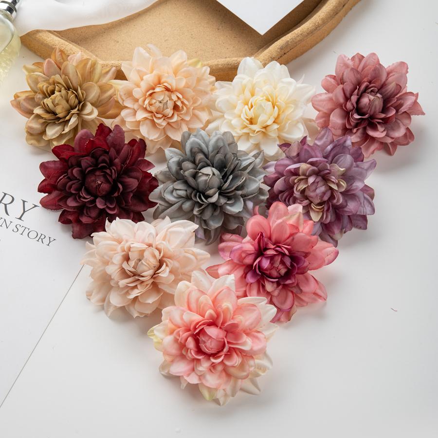 Silk Artificial Flower Chrysanthemum DIY Gifts Candy Box Wedding bridal bouquet Festival Home Room Outdoor Garden Decora Wreath