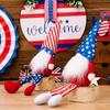 American New Independence Day Striped Star Hanging Gnome Plush Figurine Gift