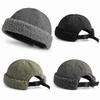Brimless Docker Cap Solid Color Skullies Cap Unisex Beanie Cap
