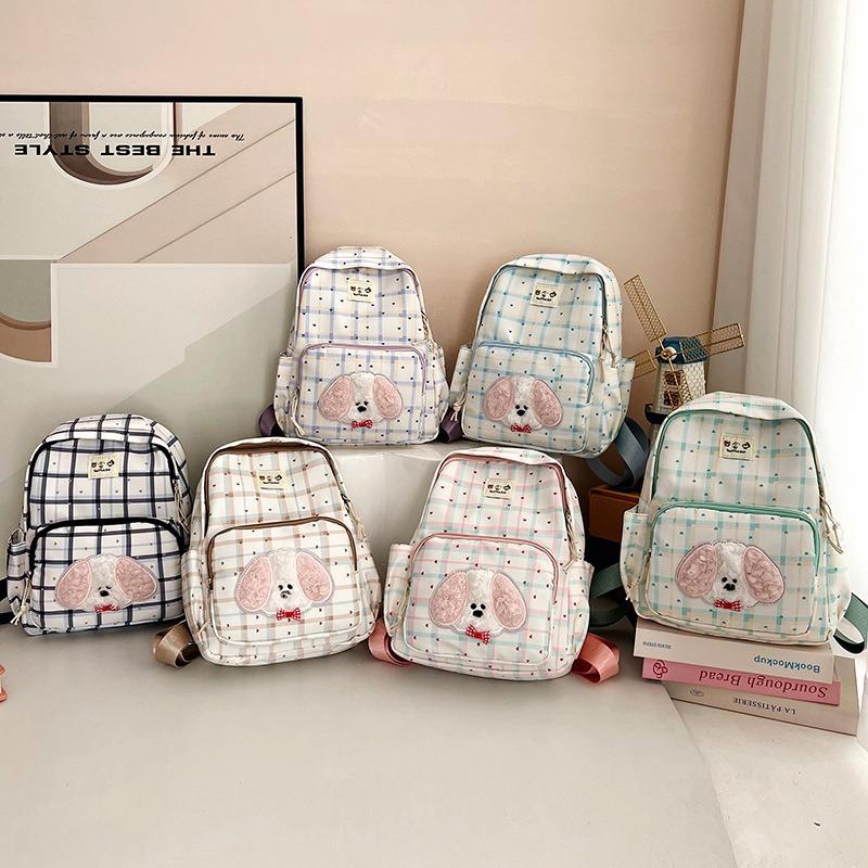New Plaid Junior High School Schoolbag Girl High Value Style Fashion High School Student Large Capacity Backpack