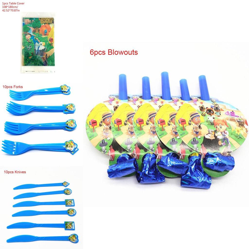 Adorable Animal Crossing Party Supplies For Kids Enhance Birthday Atmosphere With Plates And Tablecloth