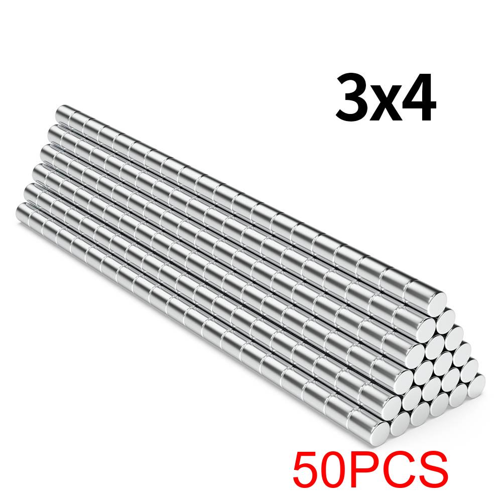 Super Strong Neodymium Magnet N35 NdfeB Permanent Magnetic imanes Round Powerful Magnets Refrigerator Magnet 3x4/8x4/12x4/20x4