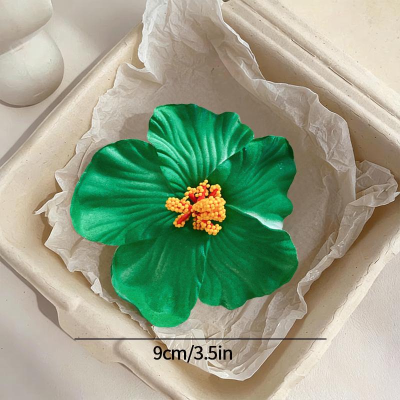 Plumeria Hibiscus Flower Hair Clip Hawaiian Flower Side Bangs Clip For Women Seaside Beach Hibiscus Flower Hairpin Headband