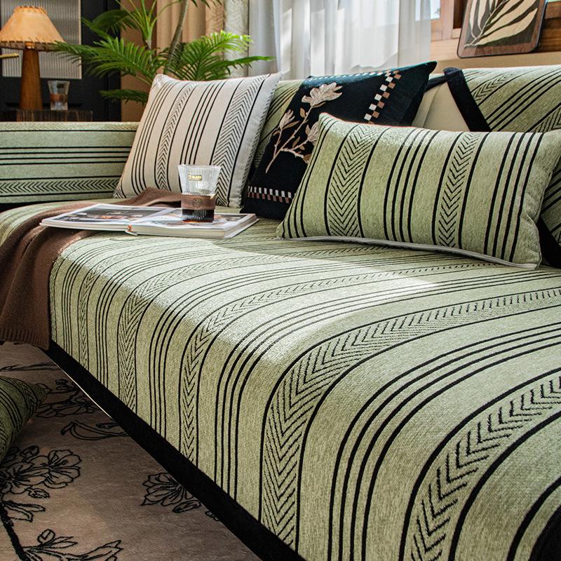 Chenier Sofa Cushion  New Four-Season Universal Non-Slip And Dirt-Resistant Seat Cushion Medium Antique Straight Row Sofa Cover Towel