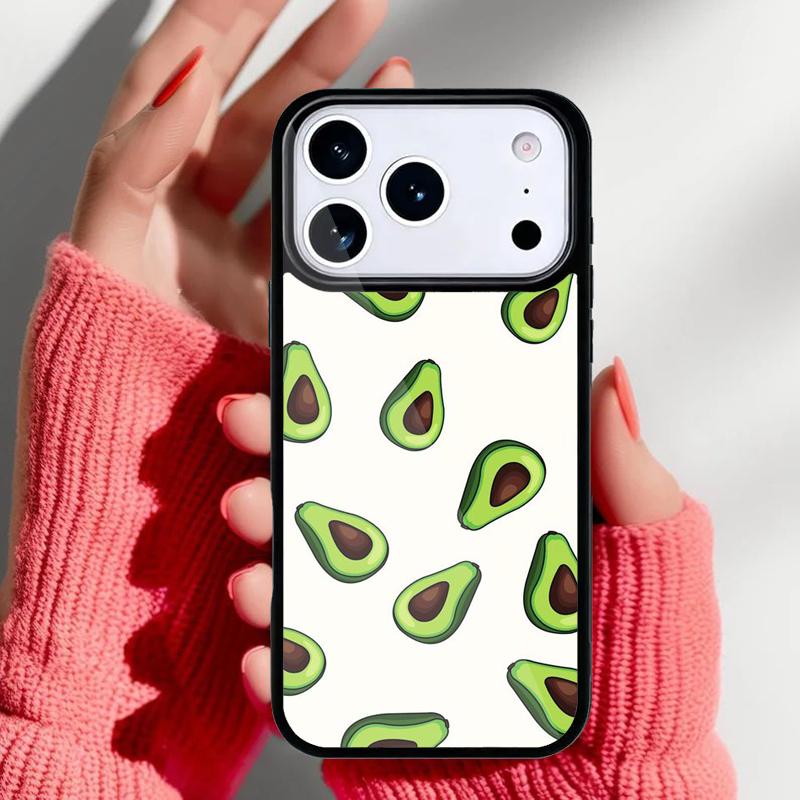 Cute Avocado Phone Case for iPhone 17 16 15 14 13 Pro Max Back Cover for 12 11 Pro Coque