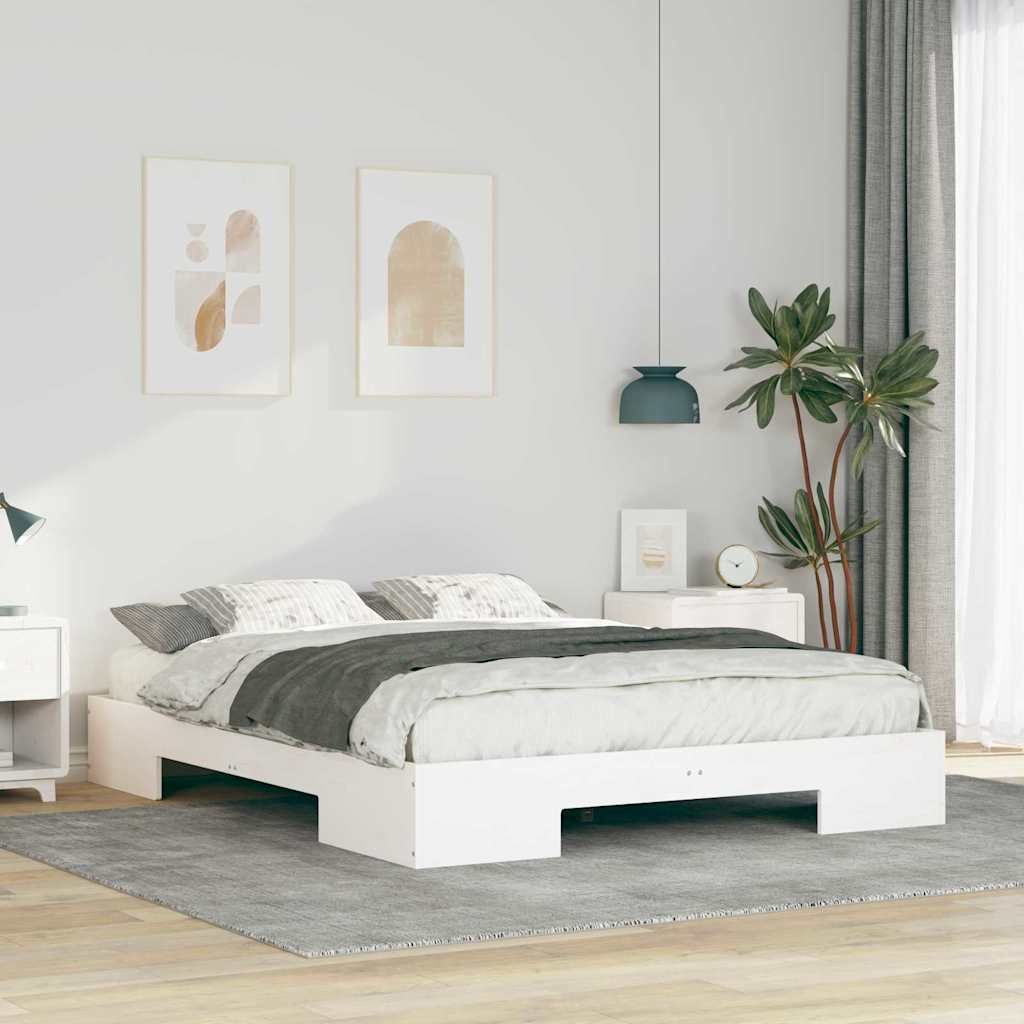 Bed Frame White 140 x 200 cm