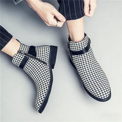 Winter Designer Fashion New Pointed Buckles Chelsea Ankle Boots Trend Men's Casual Luxury High-top Shoes Zapatos Hombre Vestir
