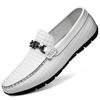 Summer Genuine Leather Mens Loafers Comfortable Flat Casual Shoes Men Breathable Slip-On Soft Driving Shoes Luxury Moccasins Man