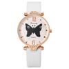 Butterfly Watch Cute Waterproof Analog Display Simple Fashion Leather Strap Quartz Watch for Commute School Girls Women Fashion Accessory - Birthday