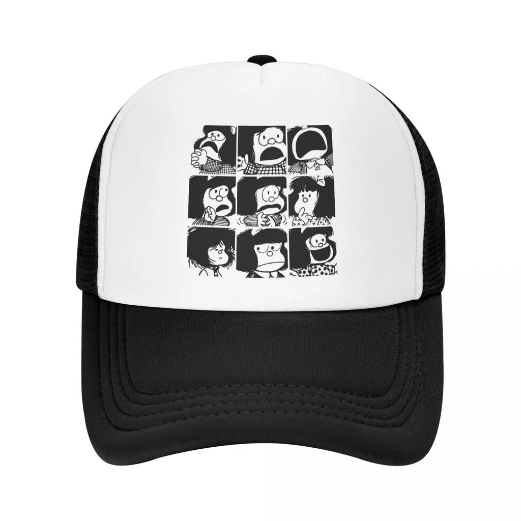 Custom Classic Quino Comic Cartoon Mafalda Baseball Cap for Women Unisex Breathable Trucker Hat Sun Protection Snapback Hats