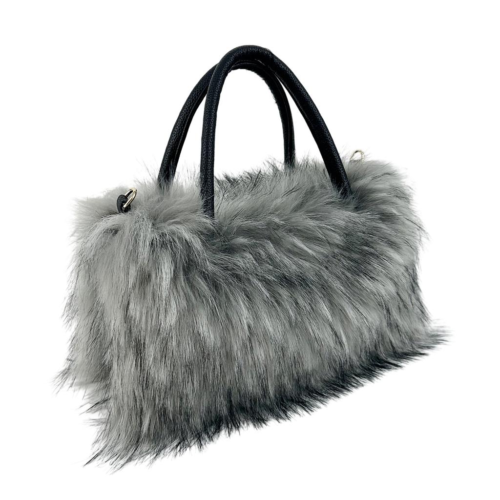 2025 Luxury New Design Women's Faux Fur Handbag Winter Soft Warm Bag Girls Fluffy Large Capacity Tote bag High Quality Fur Purse