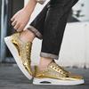 Men’s Gold Sports Shoes Casual Silver Street Style Running Sneakers Students Over Sized Black Skateboard Shoes