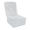 Cosmetic Storage   Box Containers with Hinged Lid Dust Proof Large Capacity Space Saving Clear Plastic Case
