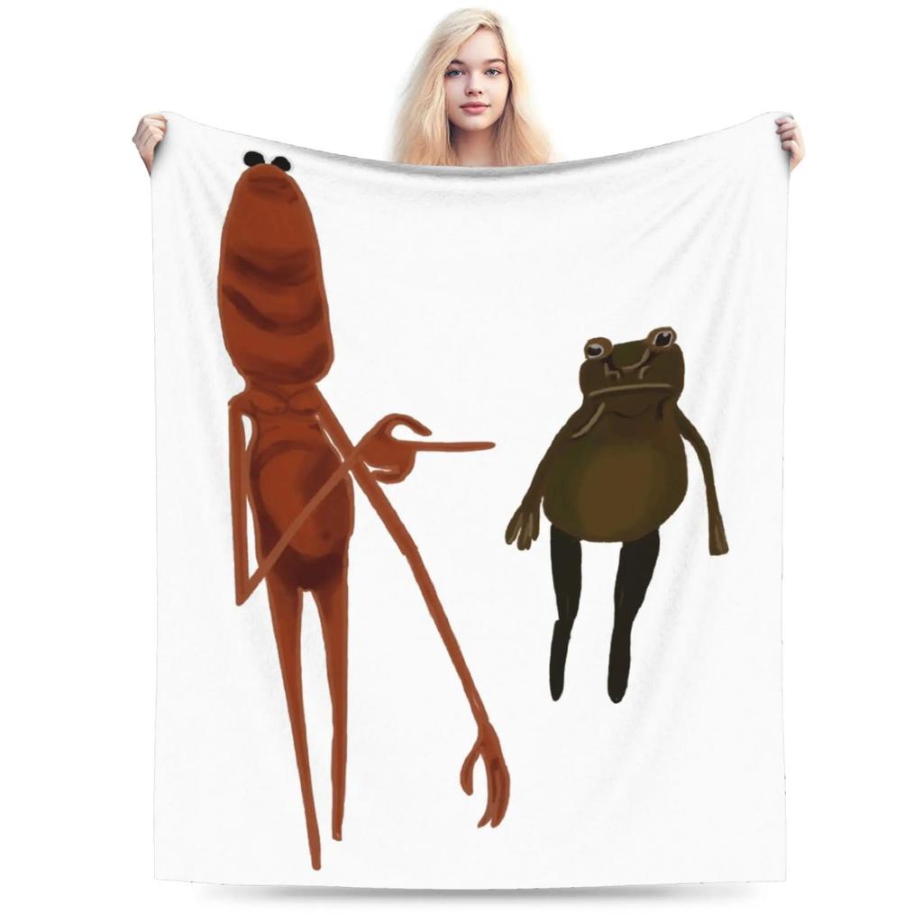 Marcus The Worm I Dont Like This Rock Super Warm Throw Blanket for Kids and Adults Cozy Winter Blanket for Couch Bed Home Decor