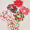 Bunte europäische & amerikanische Weihnachts-Satin-Scrunchies - Hochelastisches Haargummi & Kopfschmuck