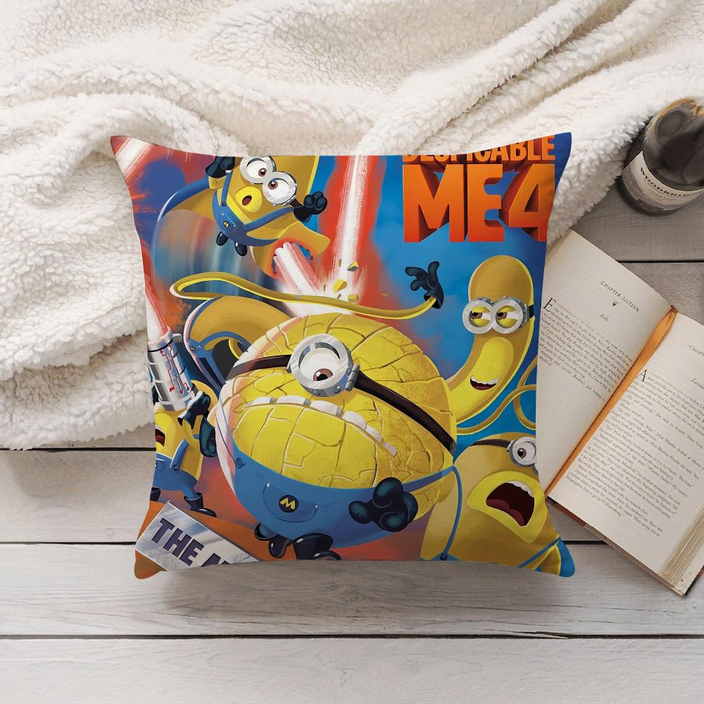 M-Minions D-Despicable M-Me 4 Pillow Case Home Decoration Cushion Cover Suitable For Bedroom Car Office Sofa