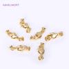 18K Gold Plated 7.5*22mm Lobster Claw Clasp For Jewelry Making Fittings,Brass Lobster Clasp Connector DIY Jewelry Accessories