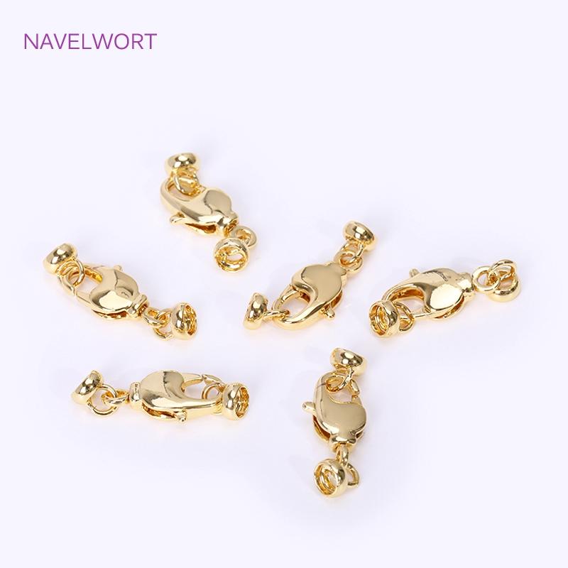 18K Gold Plated 7.5*22mm Lobster Claw Clasp For Jewelry Making Fittings,Brass Lobster Clasp Connector DIY Jewelry Accessories
