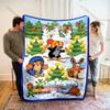 Cute Little Mole Print Cartoon Blanket Warm Soft and Comfortable Home Travel Sofa Bedding Camping Cars Cover Blanket for Gifts